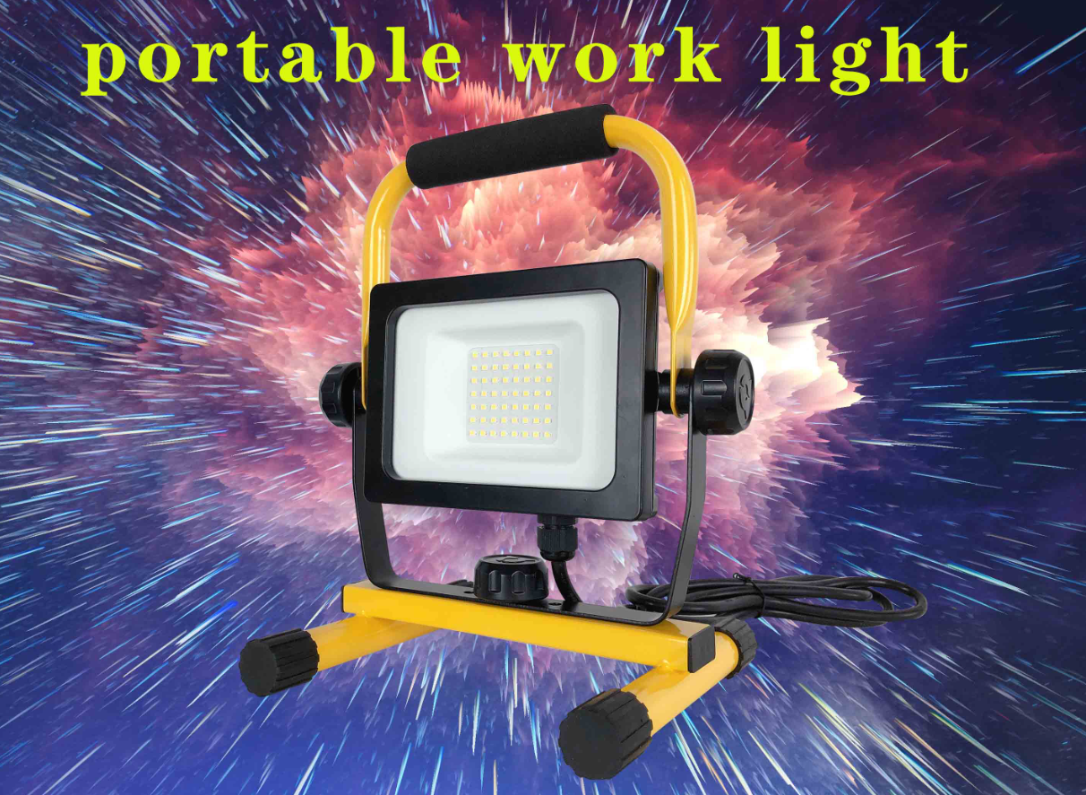 LED work light 30W IP65 waterproof  Outdoor portable folding  electrodeless dimming LED work light