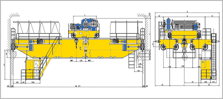 Very Popular Ladle Hook Lift Crane For Lifting Marble Blocks