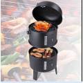Steel 3 in 1 Smoker Charcoal BBQ Grill