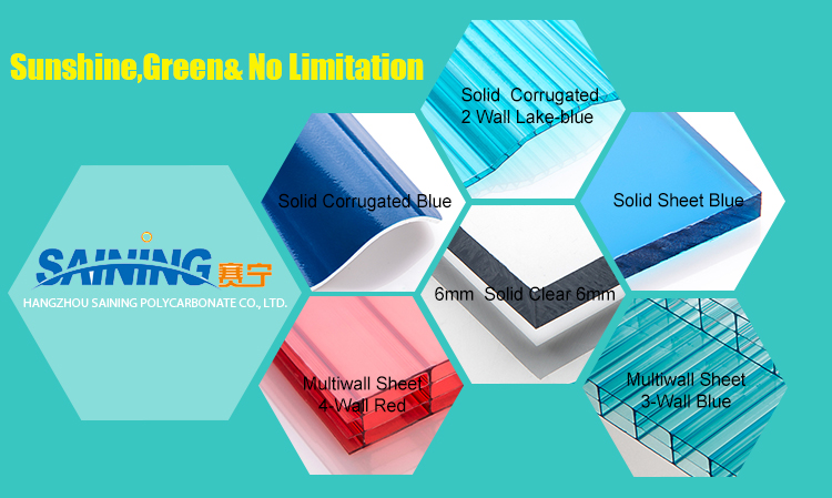 Hot sale UV coat four walls hollow polycarbonate sheet