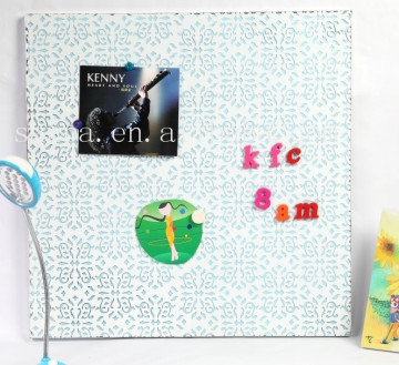 New Design Fancy Metal Engraving Magnetic Message Board