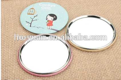 Fashion customized Lovely Hand-painted Small Portable Mirror Cosmetic Makeup Mirror for Women