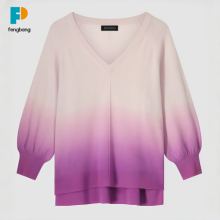 Elegant Dreamy Atmosphere Pink Knit Sweater Loose Fit