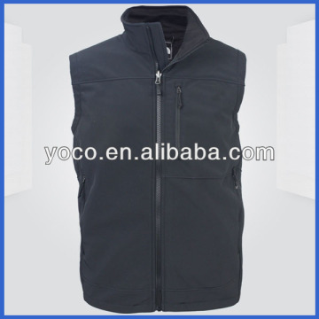 Warm men soft shell winter sleeveless jacket