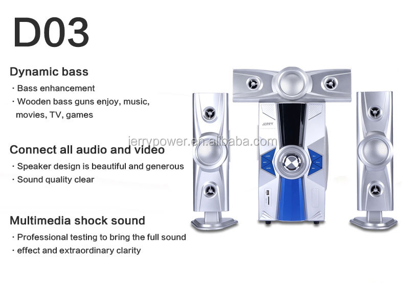 نظام الموسيقى المسرح المنزلي مع FM USB SD للتحكم عن بعد الإبداعية 3.1 المتكلم