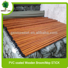 Wholesales eucalyptus wood stick with PVC coated wood handle tool