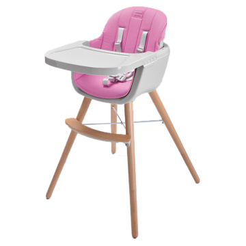 Chaise haute pour bébé avec repose-pieds réglable et plateau