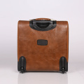 Popular carry on Stock PU leather travel luggage