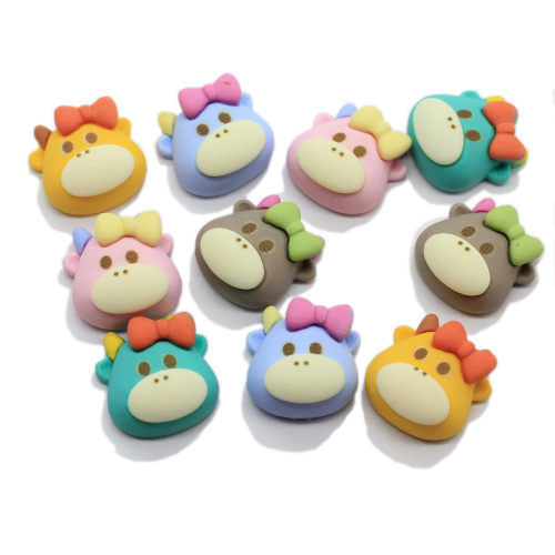 Kawaii Artificial Cow Craft Resin Animal Cabochon Beads for Kids Hair Clip Ornament Scrapbook Making Jewelry Accessory