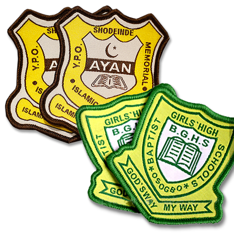 Custom Private Design School Uniform Garment Badge Woven Patch for Suit Clothing