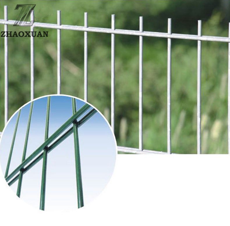 Double wire mesh fence