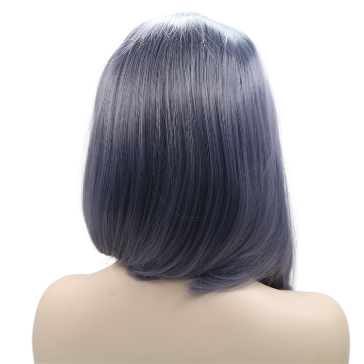 Popular Purple Color Quality Synthetic Fibre Hair  Lace Front Wigs