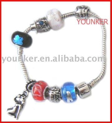 Hand-painted glass beads Bracelet,DIY jewerly