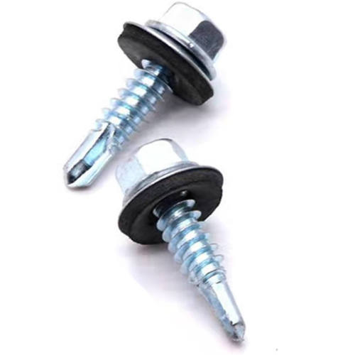 C1022 DIN7504 galvanized self drilling screw EPDM washer