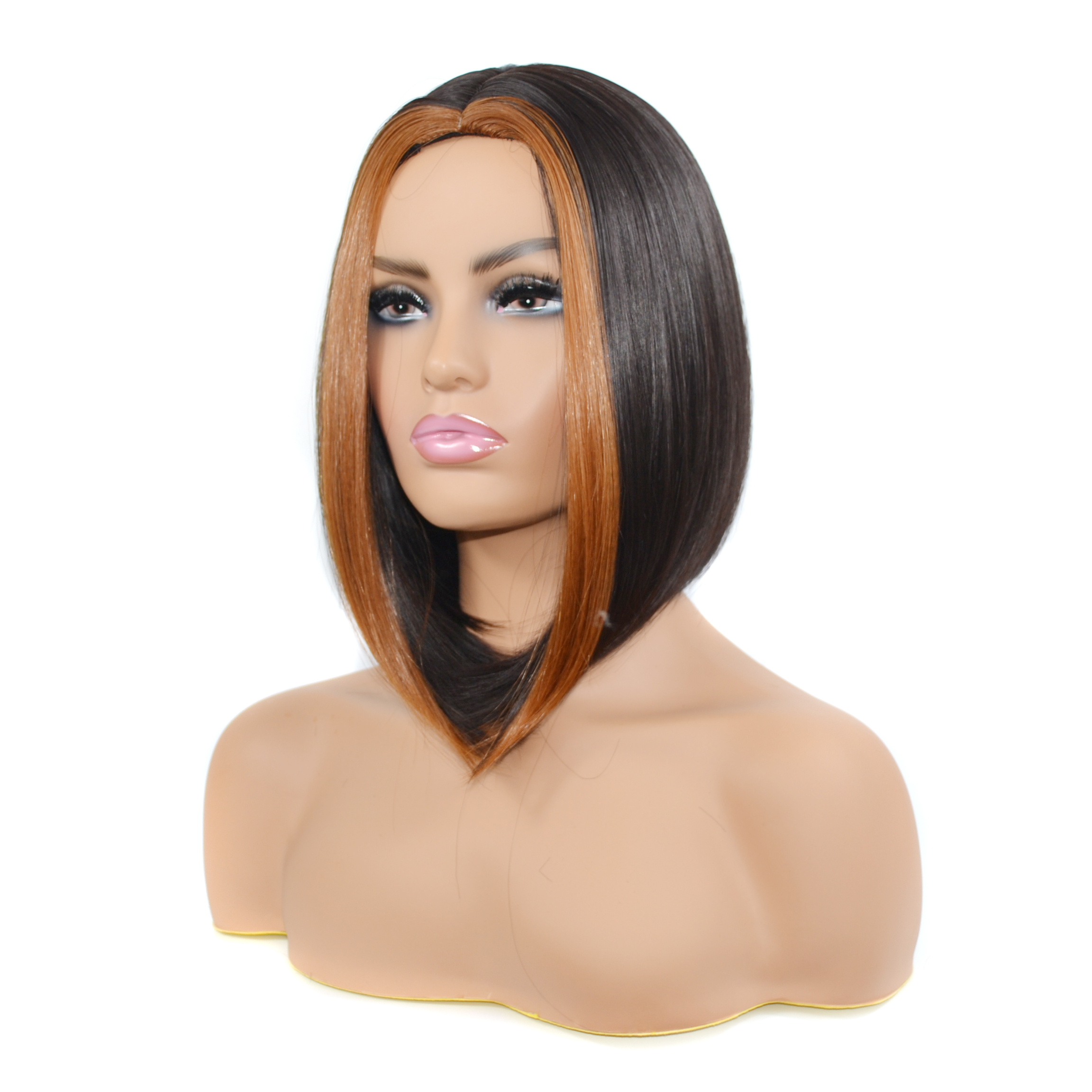 MYZYR wholesale women gradient color short hair bob wig cheap hair high quality synthetic hair