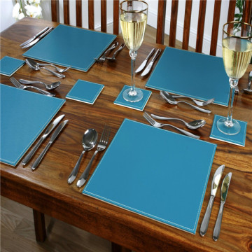 Faux PU leather table cup mat table place mat