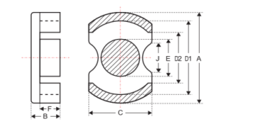 Soft ferrite material Core PJ40 Bobbin Mn-zn Ferrite