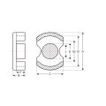 Vật liệu ferrite mềm lõi PJ40 Bobbin MN-ZN ferrite