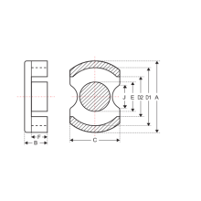 مادة الفريت الناعمة الأساسية PJ40 BOBBIN MN-ZN Ferrite