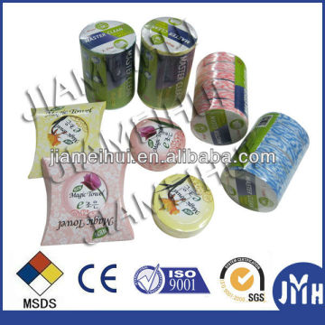 Compressed towel compressed magic tissue