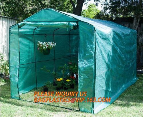 Walk In Portable Garden PE Coating Greenhouse, 3.6x1.9x1.9m Yard Durable UV Coating PE Leno Greenhouse,