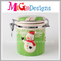 Natal Atacado OEM Ceramic Cookies Candy Airtight Jars