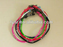 Manmade woven silicone titanium necklace nylon sport titanium necklace