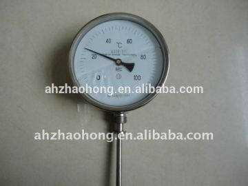 Stainless steel every angle, back or bottom mounting bimetal temperature gauge