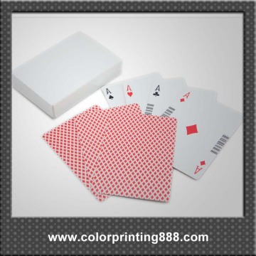 Bar code playing cards with black core paper
