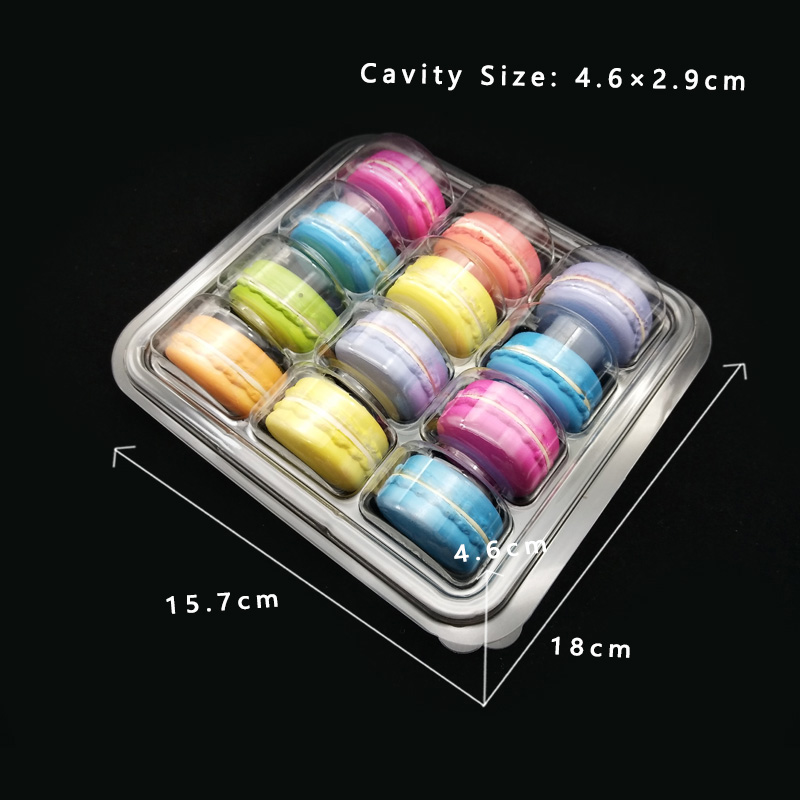 clear plastic macaron packaging box wholesale, clear macaron gift box