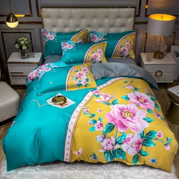 100% washed tencel polyester bedding set