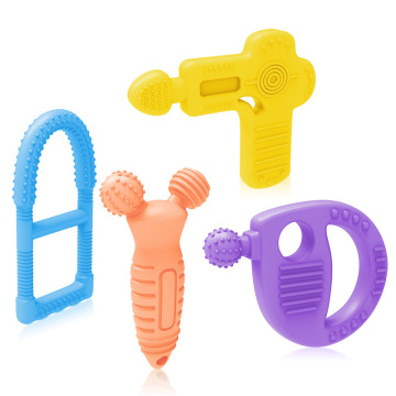 Silicone baby teether masticare giocattoli molari teether