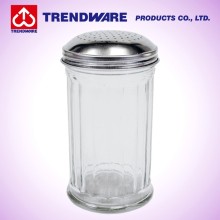 12 oz Glass Body Fine Perforated Pepper Shaker