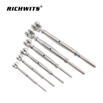 Marine Stainless Steel Heavy Duty Turnbuckle Closed Jaw Straight Bolt End Closed Body Turnbuckle