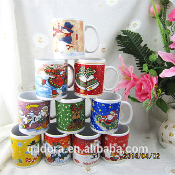 2014 Ceramic Christmas Mug Wholesales/gifted christmas promotional ceramic cups/christmas ceramic santa mug