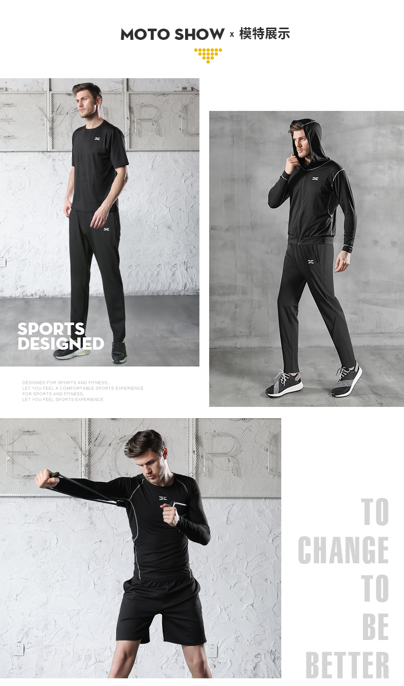 Wholesale Custom Men Fitness Yoga Wear Running Sportswear Gym Workout Hoodies Set