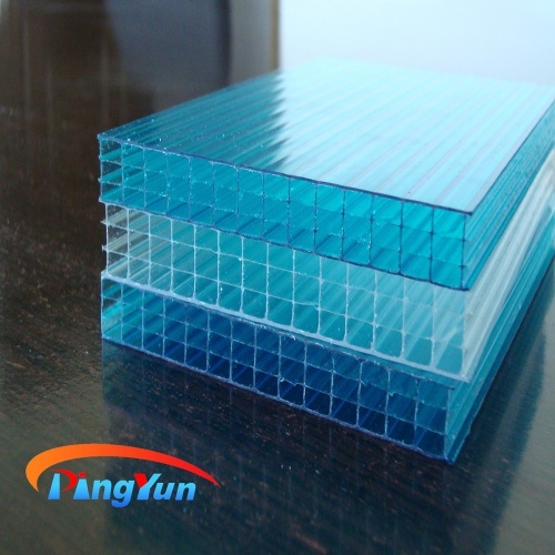 6mm 8mm 10mm UV extruded clear cellular hollow panel polycarbonate sheets for greenhouse roof