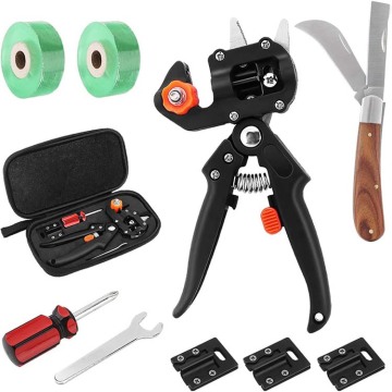 Garden Grafting Set 2 in 1 Pruning Shears & Grafting Knife Vine Fruit Tree Cutting Set Garden Grafting Clippers Tool Pruner Kit