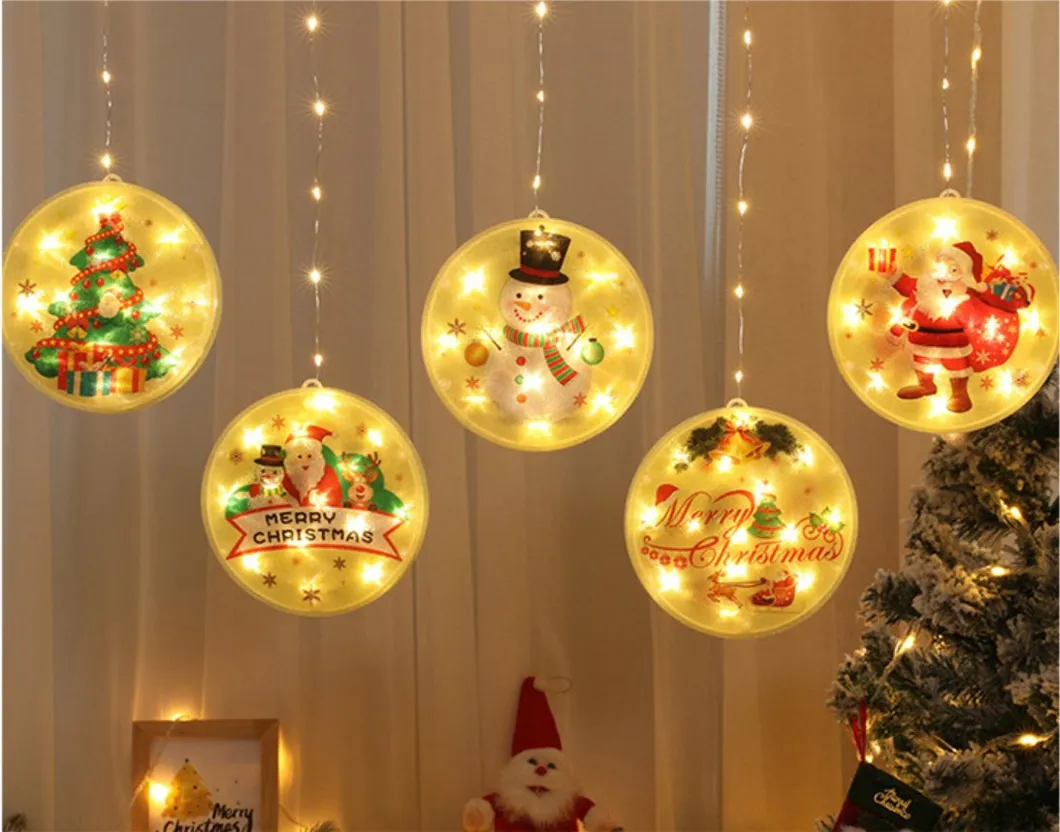Enchanting LED Fairy Lights Featuring Santa and Elk Designs