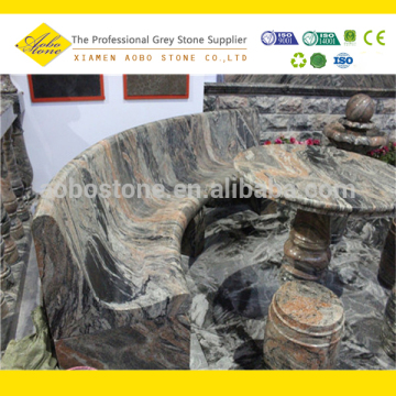 Red Multi Granite Bench, Table, Garden Granite Decoration