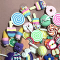 Mix Ontwerp Kawaii Spiraal Fruit Popsicle Macaroon Fruit Polymeer Klei Cabochons Plaksteen Voor DIY Telefoon Decoratie