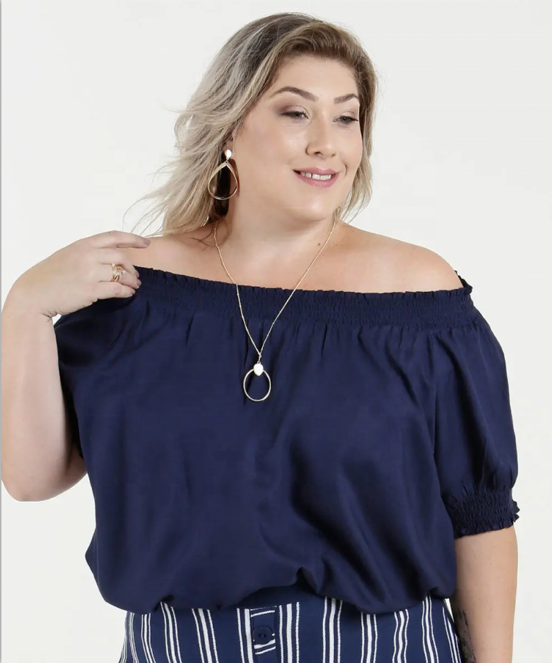 Frauen Plus Size Off Shoulder Mode Bluse