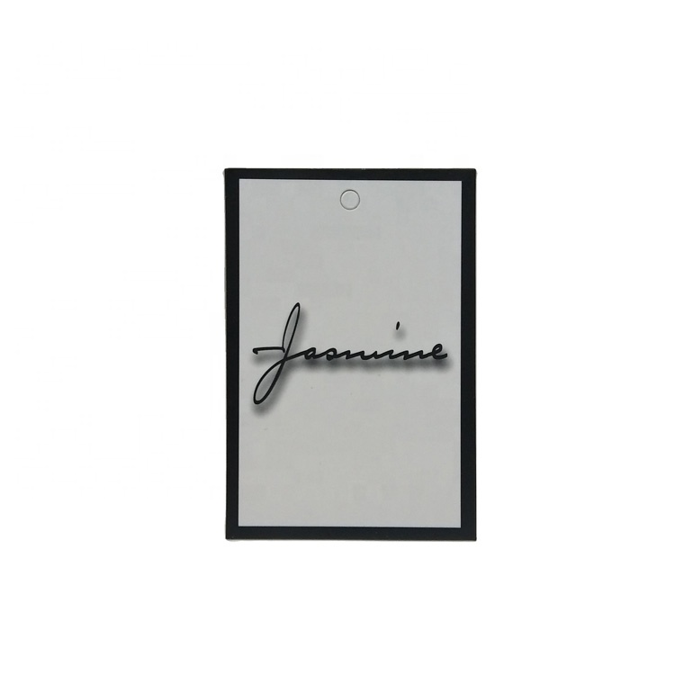 6x8cm 300gsm white card garment accessories custom brand tag for hair bundle