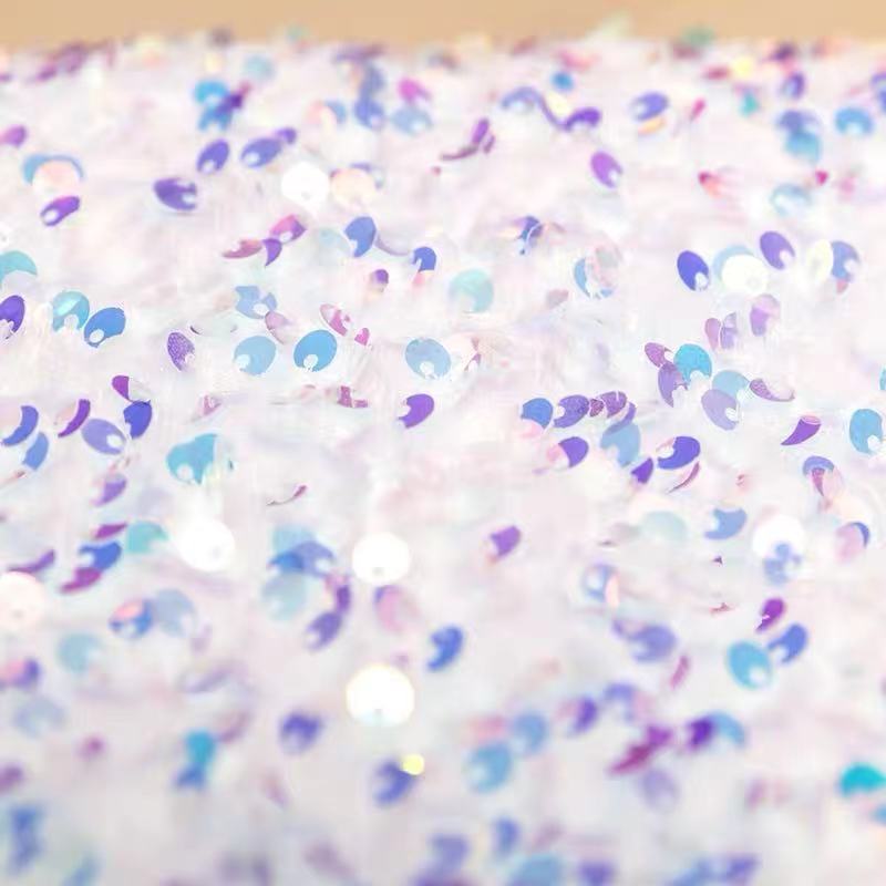 RXF1978 stok 5mm iridescent Velvet sequin Fabric iridescent