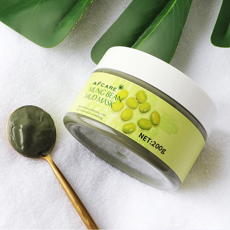 OEM/ODM Mung Bean Clay Face Mask Oil Control Deep Cleaning Remove Grease Shrinks Pores Skin Care