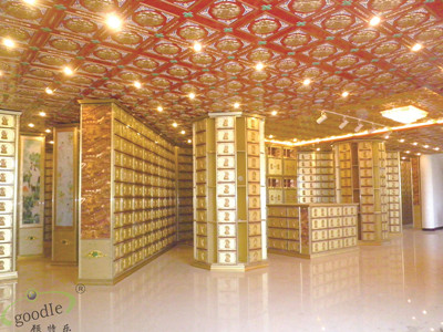 Columbarium with LED panel