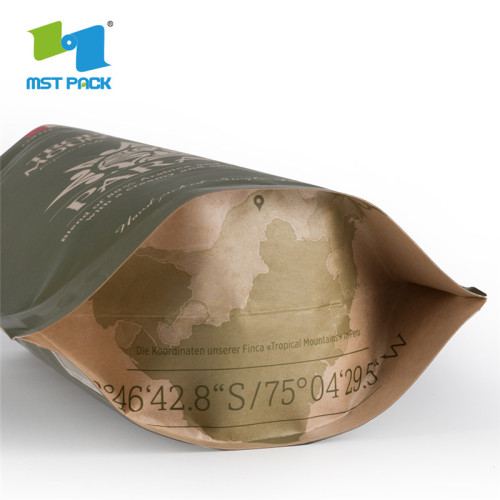 Food Grade Laminated Material Zipper Packing Coffee Bag