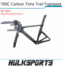 Carbon frame Time Trail road carbon frame carbon TT bicycle frameset 700C aero TT carbon frameset with TT bar &seatpost