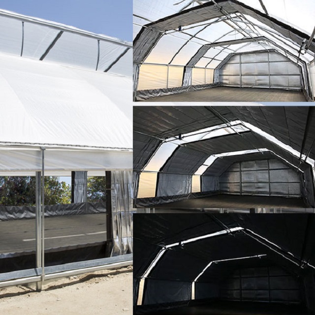 Black out curtain greenhouse for medical plants