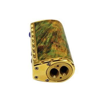 Mod 510 thread Stabilized Wood Stainless Steel Material Box Mod 75W Stabilized Wood TC Vape support